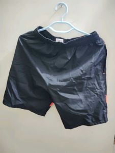 Sporty Black &amp; Orange Athletic Shorts