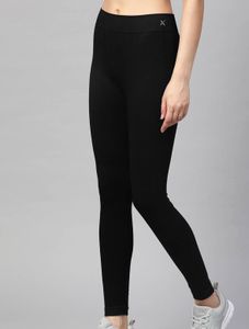 Hrx Women Stretchable Black Tights