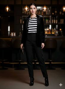 ⚓️Navy &amp; White Striped Dolman Sleeve Top ⚓️