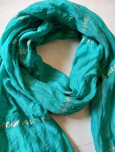 Mint+white Dupattas