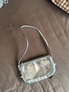 Silver Metallic Shoulder Bag