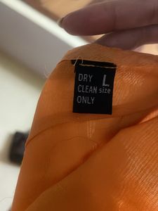 Orange Sleeveless Kurta