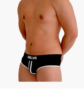 ORLVS Men&#39;s Briefs - Black w/ White Trim