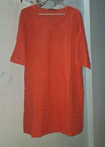 SRISHTI Premium Orange Kurti