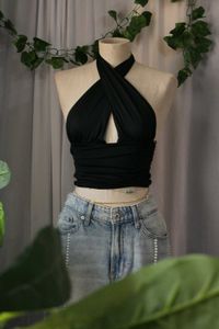 Zara Criss Cross Halter Top