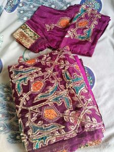 Beautiful Purple Sari