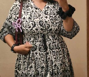 Patterned Mini Dress - Bohemian Style