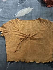 Cute Mustard Crop Top