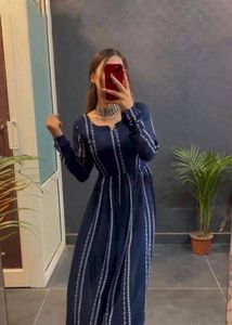 Elegant Navy Blue Printed Kurta