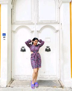 Floral Printed Stylish Dress For Women