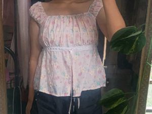 pink floral top