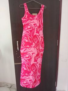 Pink Swirl Bodycon Dress