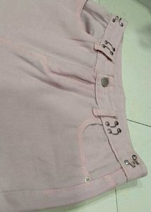 Pink Wide Leg Jeans