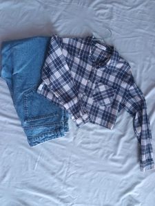 Check Crop shirt