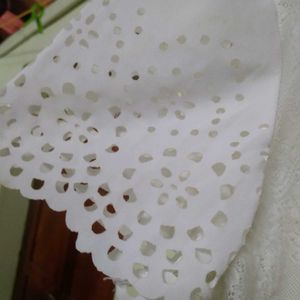 Lace Detail White Top