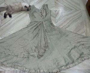 Elegant Green Embroidered Gown