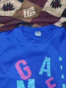 Blue Graphic Print T-Shirt