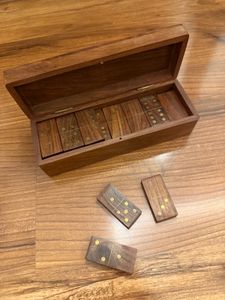 Wooden Domino Tiles+Box✨