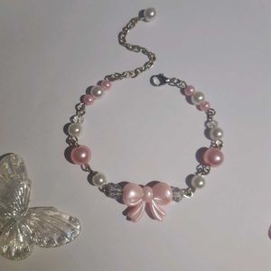 Pink Beaded Bracelet Handmade