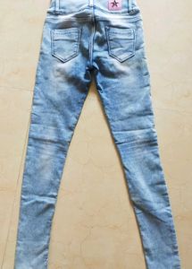 Blue High Waist Denim With Button Closures