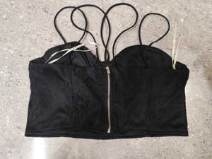 Black Lacey Punk Bralete Top