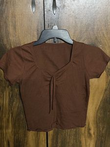 Brown Crop Top
