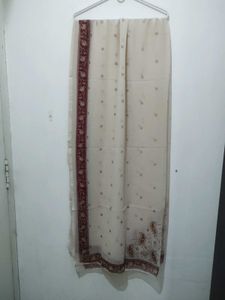 Red beige Tan Kurta Pajama Dupatta Set