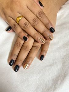 Black and Gold Nail Polish