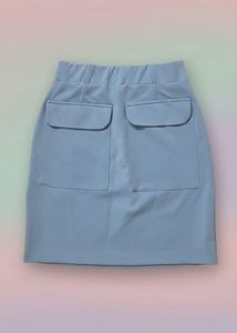 Light Blue Pocket Skirt