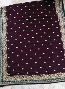 ❤️Beautiful Work Saree 💖 🥻