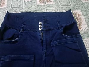 High Waist Blue Jeans