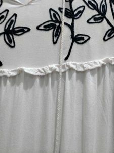 White Embroidered Top
