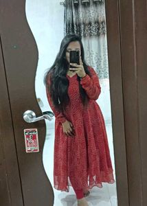 Red Ethnic Gown