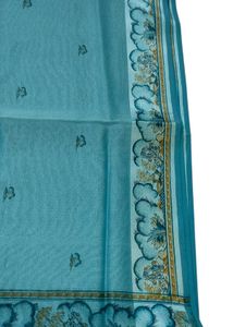 Elephant sea green saree