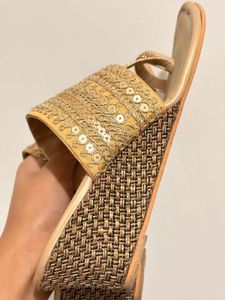 Golden Flats &amp; Sandals