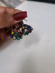 Oxidized Multicolor Earing