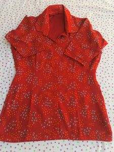 L Size Red Shirt For Women