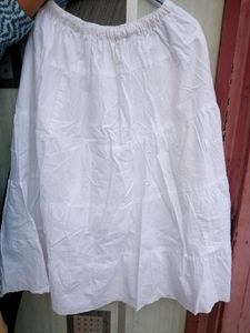 Cute White Long Skirt