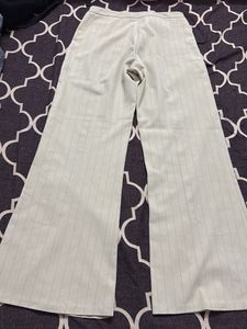 Office Wear Beige Flared Pants