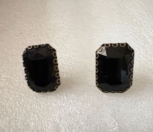 Vintage Black Stone Earrings