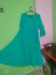 Elegant Maroon Anarkali Dress