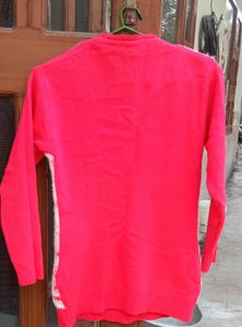 Red &amp; White Patterned Sweater