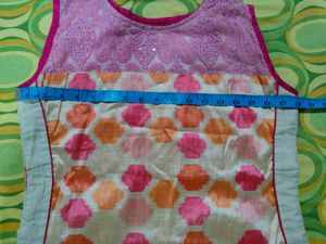Pink And Beige Kurti
