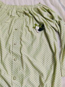 Polka Dot Off-Shoulder Top
