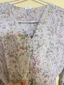 V- Neck Floral Print Dress