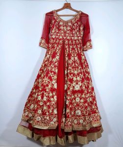 Gown With Dupatta Heavy Embroidered Ethnic Beauti