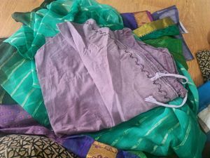2 New.Sarees With Free 6 New Blouse Pieces