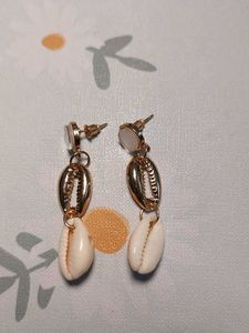 Cowrie Shell Dangle Earrings