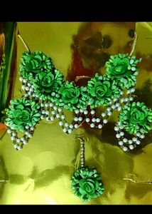 Mehendi/Haldi/Festival/Wedding Floral Jewelry Set