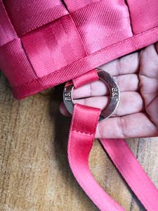Vintage Pink Woven Bag.